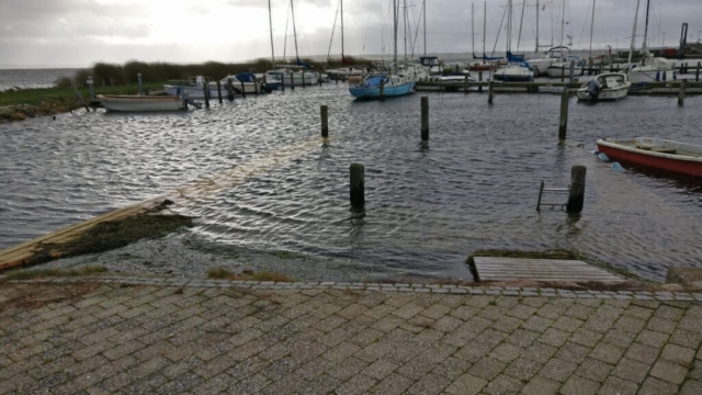 2017 - Højvande i Brønde Havn